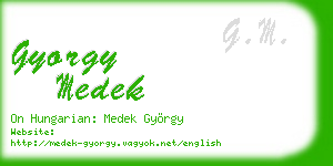 gyorgy medek business card