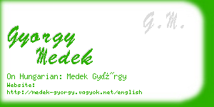 gyorgy medek business card